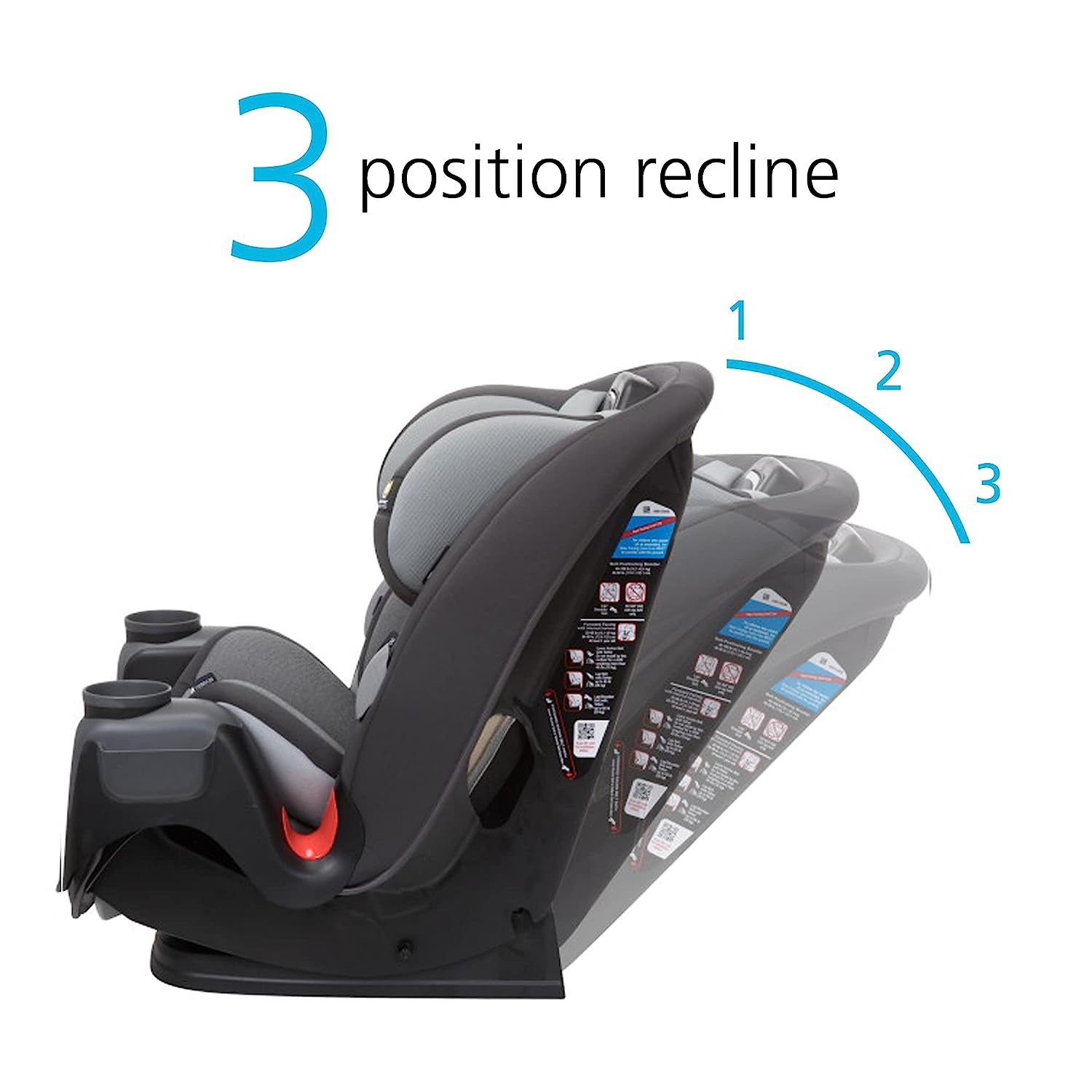 Safety 1st Grow and Go All-in-One Convertible Car Seat, Rear-facing 5-40 pounds, Forward-facing 22-65 pounds, and Belt-positioning booster 40-100 pounds, Carbon Wave