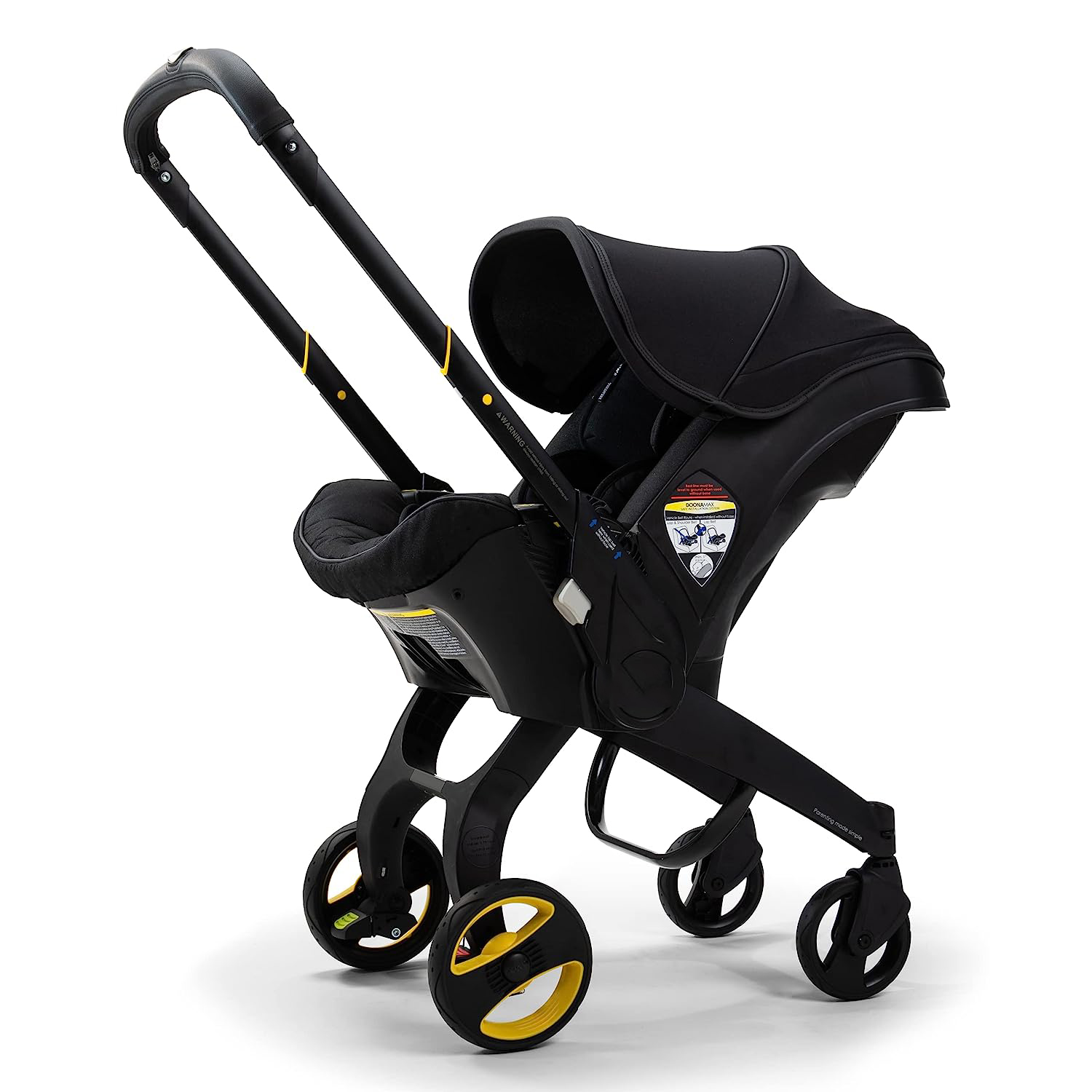 Infant Car Seat & Latch Base - Rear Facing, Car Seat to Stroller in Seconds - US Version, Nitro Black