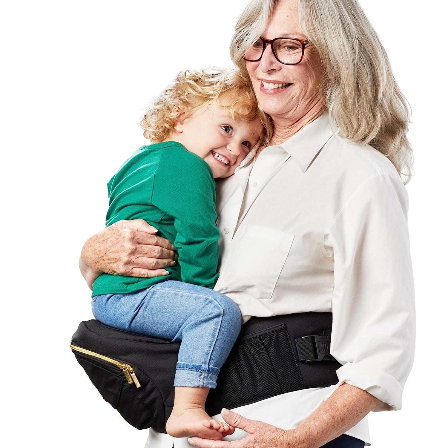 Safety-Certified Hip Seat Baby Carrier - Moms Choice Award Winner,  Ergonomic Carrier & Extenders for Newborns & Toddlers (Carrier, Grey)