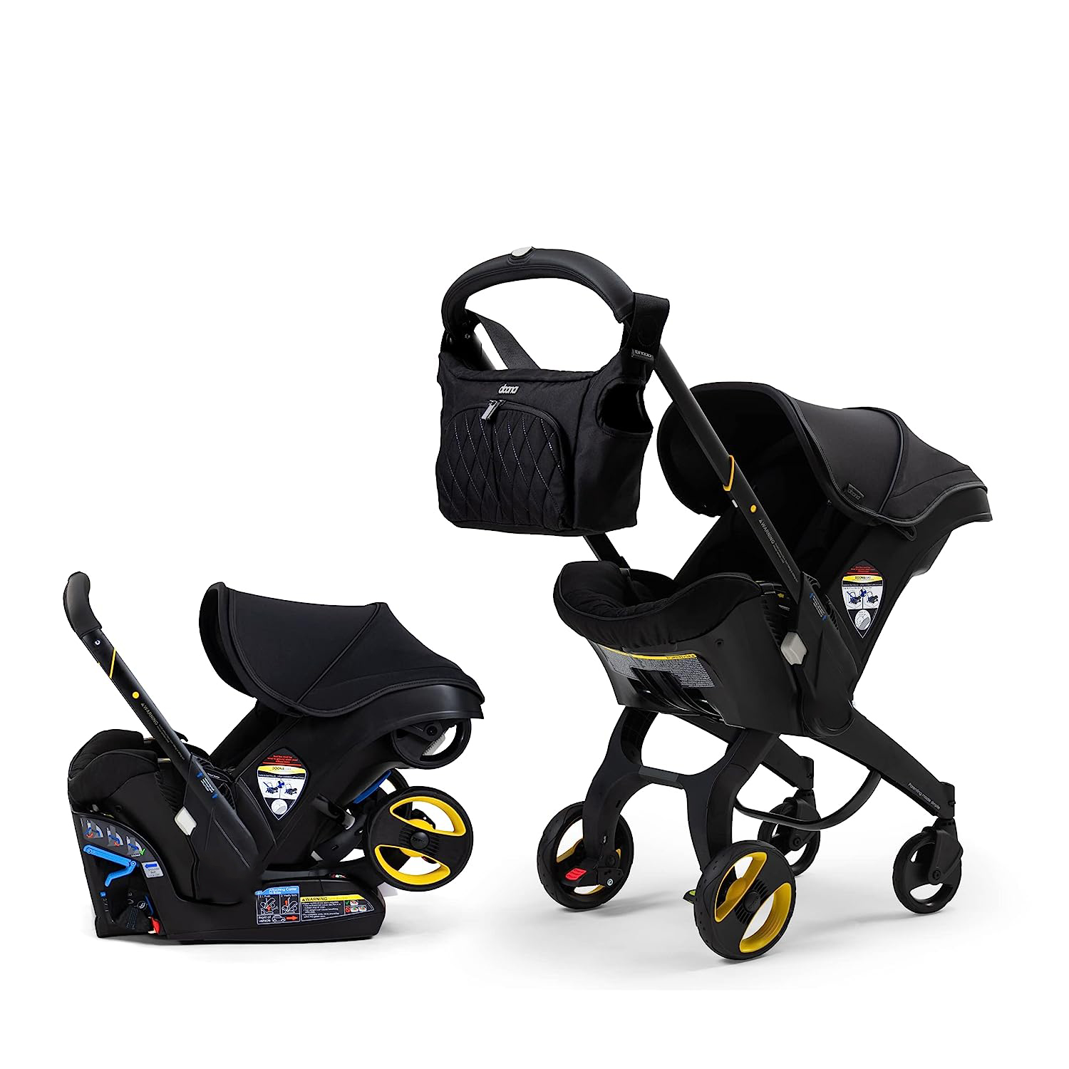 Infant Car Seat & Latch Base - Rear Facing, Car Seat to Stroller in Seconds - US Version, Nitro Black