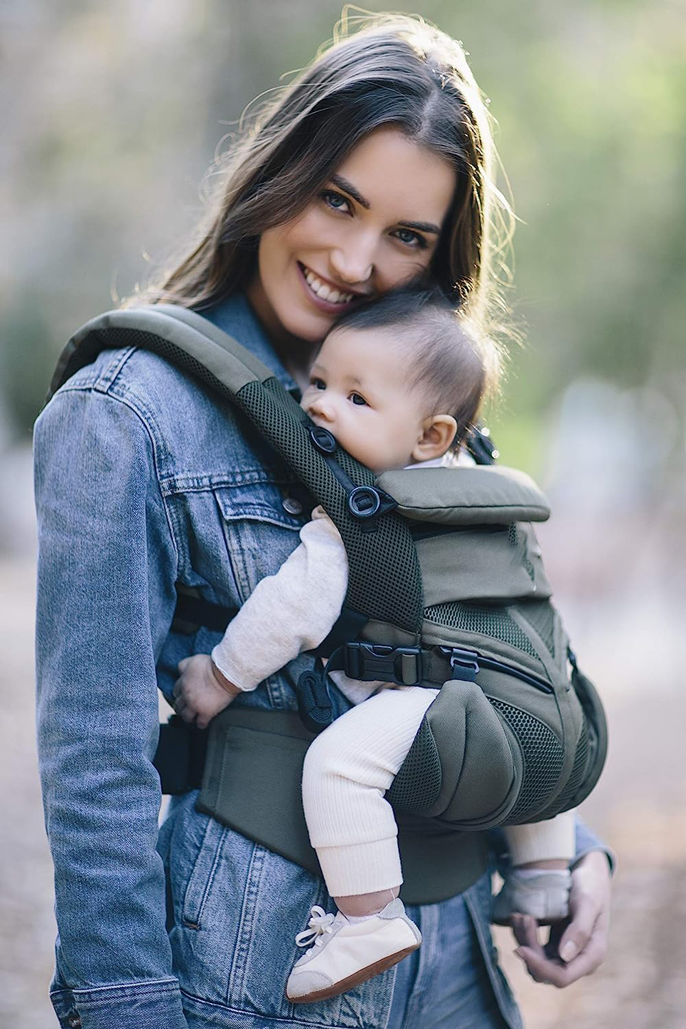 360 All-Position Baby Carrier for Newborn to Toddler with Lumbar Support & Cool Air Mesh (7-45 Lb), Pearl Grey