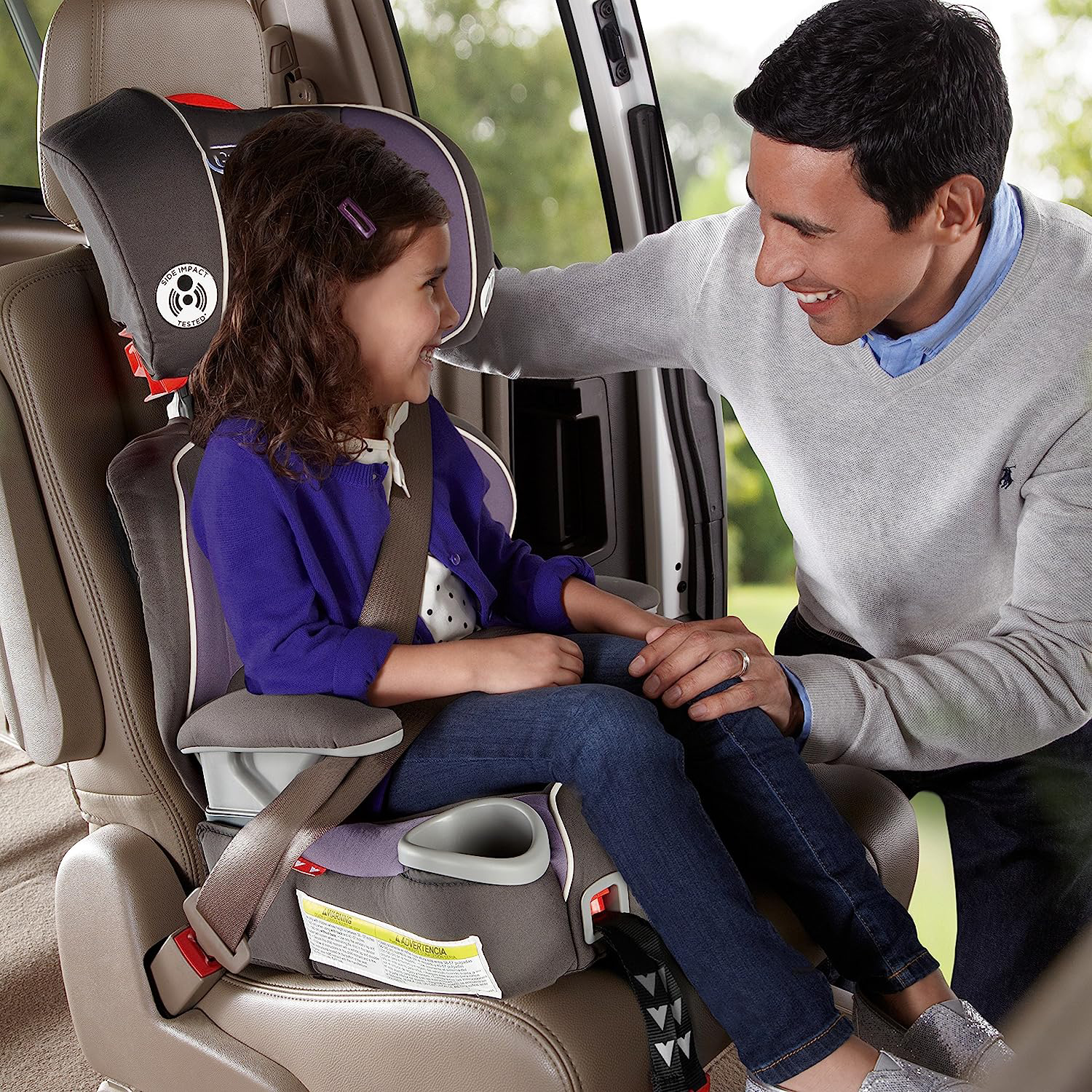 Affix Highback Booster Seat with Latch System, Atomic
