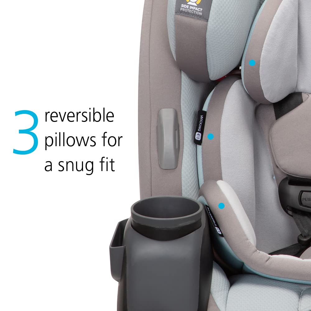 Safety 1st Grow and Go All-in-One Convertible Car Seat, Rear-facing 5-40 pounds, Forward-facing 22-65 pounds, and Belt-positioning booster 40-100 pounds, Carbon Wave