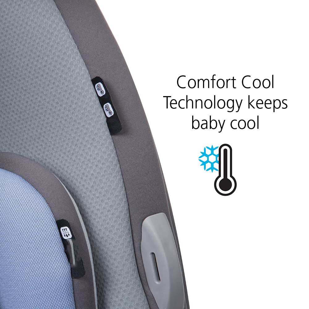 Safety 1st Grow and Go All-in-One Convertible Car Seat, Rear-facing 5-40 pounds, Forward-facing 22-65 pounds, and Belt-positioning booster 40-100 pounds, Carbon Wave