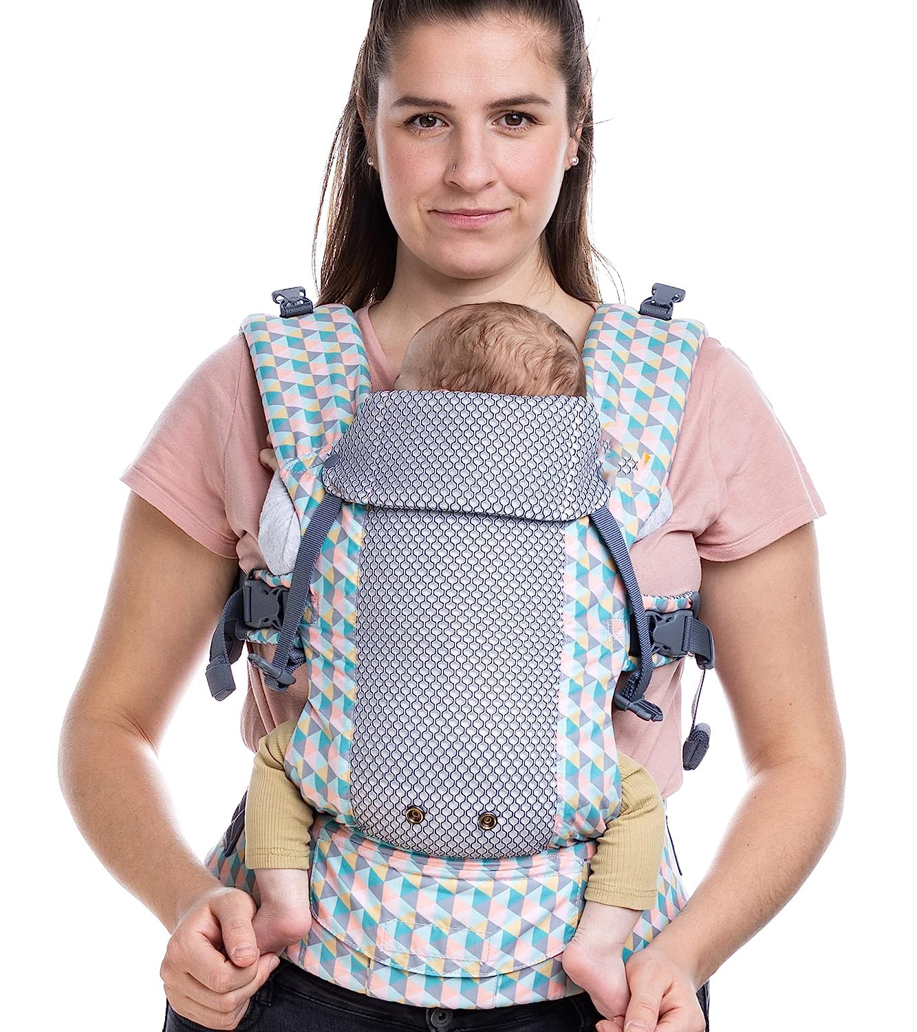 Baby Carrier Newborn to Toddler - All Positions Baby Body Carrier, Baby Carrier Backpack & Baby Front Carrier with Adjustable Seat, Ergonomic Baby Holder Carrier 7-35 lbs (Navy)