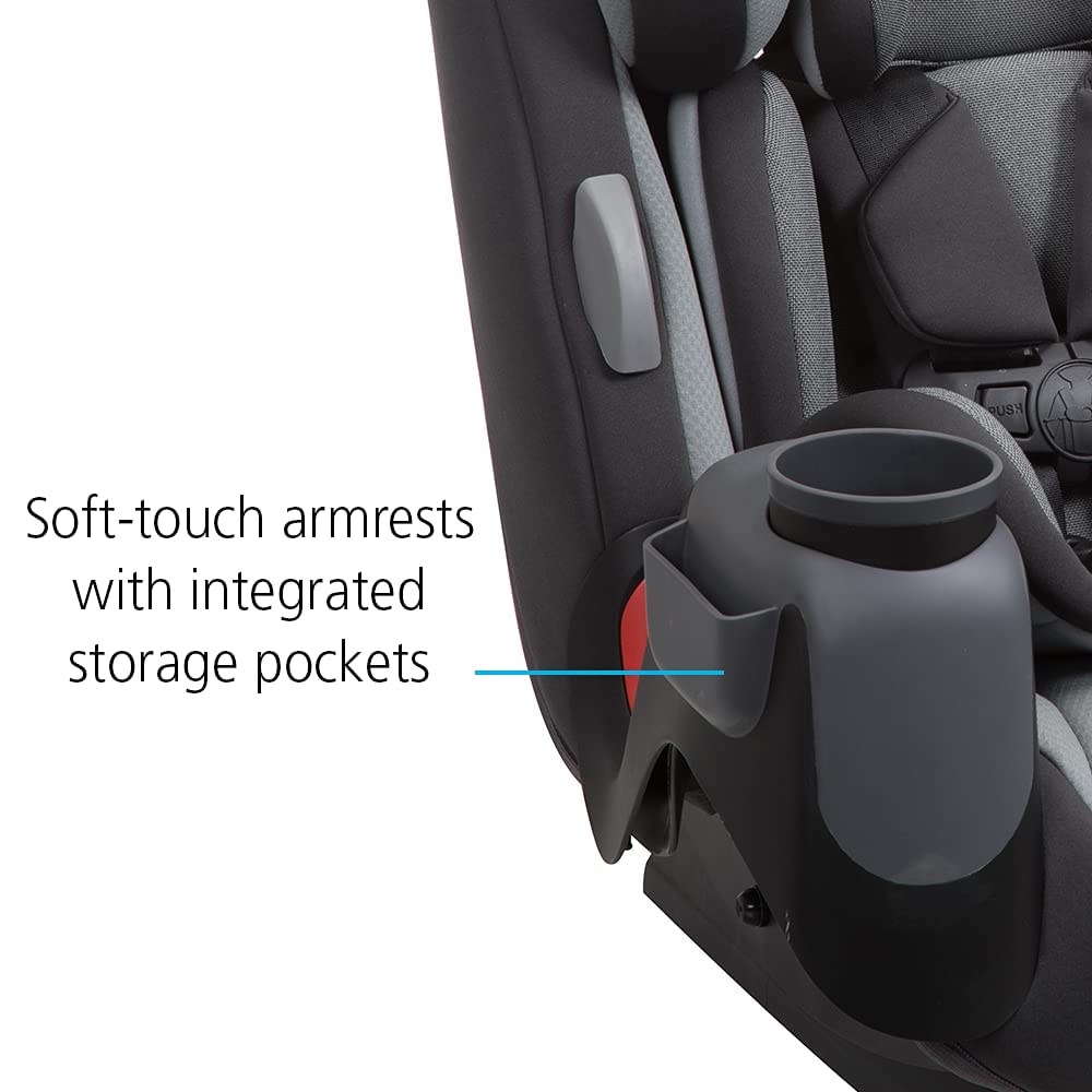 Safety 1st Grow and Go All-in-One Convertible Car Seat, Rear-facing 5-40 pounds, Forward-facing 22-65 pounds, and Belt-positioning booster 40-100 pounds, Carbon Wave