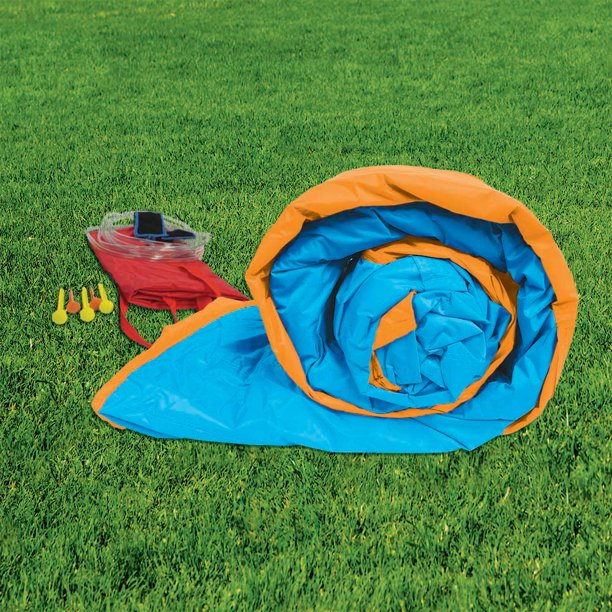 Banzai Pipeline Twist Kids Inflatable Outdoor Water Park Pool Slides & Cannons