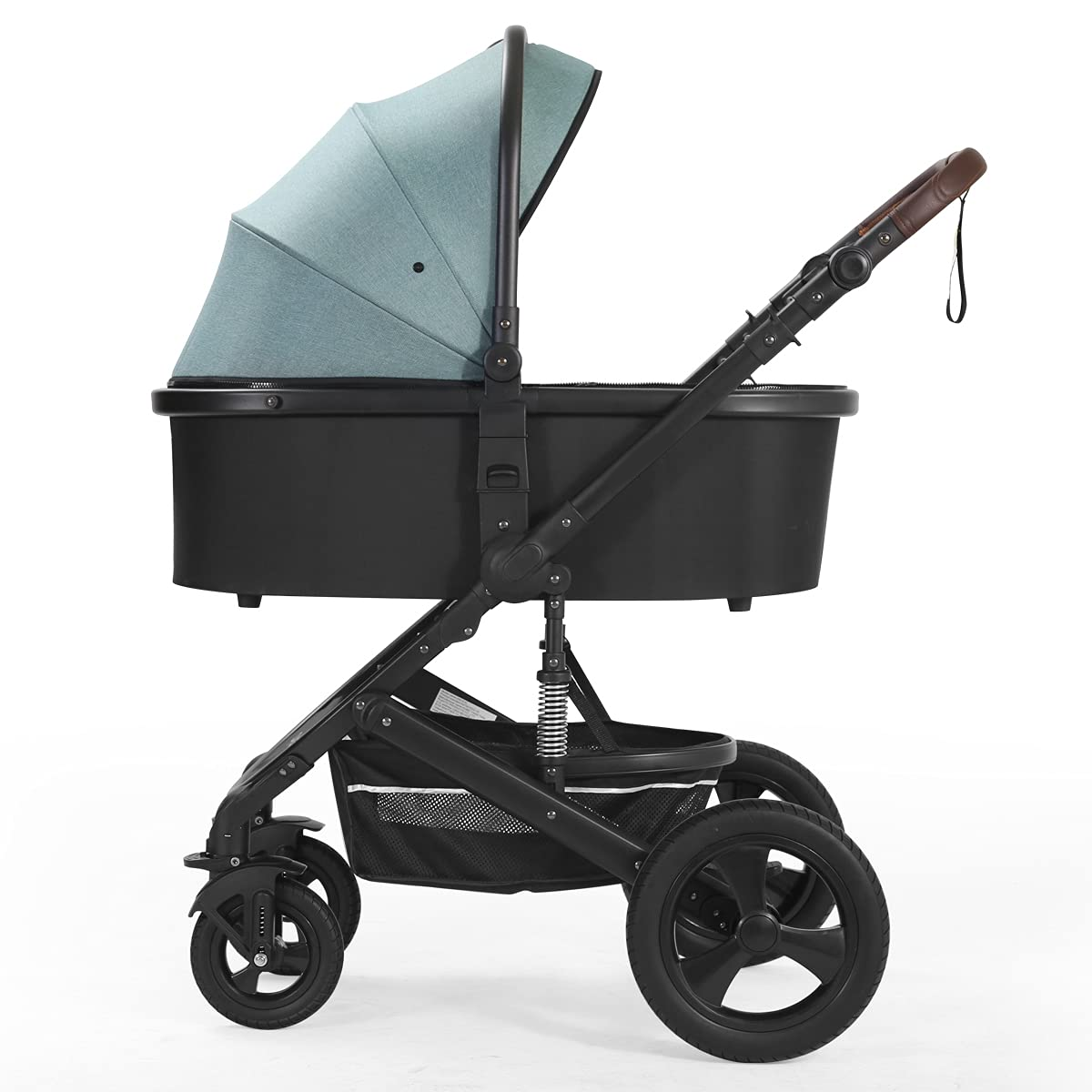 Newborn Infant Toddler Baby Stroller - Cynebaby 2 in 1 High Landscape Convertible Reversible Anti-Shock Bassinet Carriage Pram Stroller Add Cup Holder, Footmuff and Diaper Bag (Green)