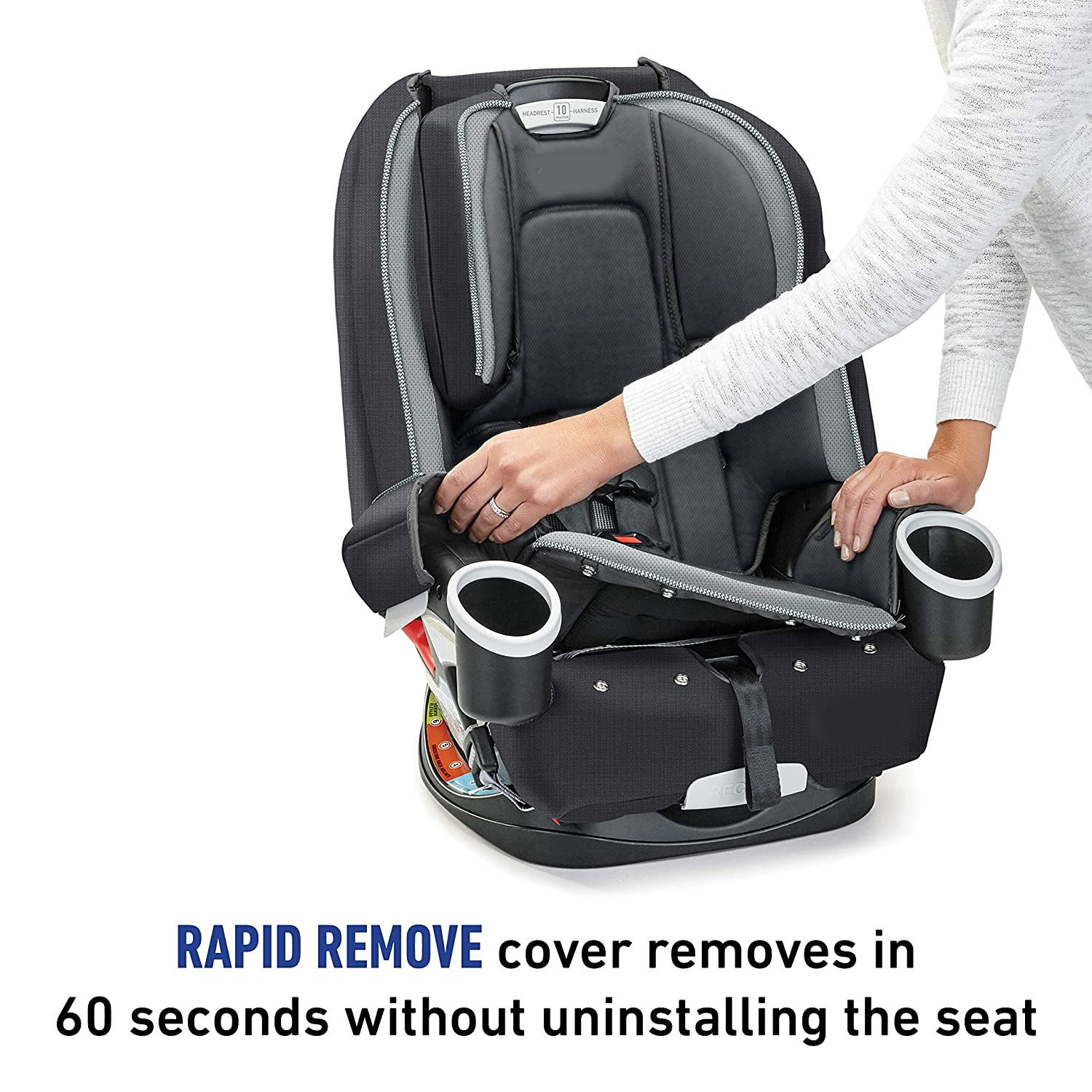 4Ever DLX 4 in 1 Car Seat, Infant to Toddler Car Seat, with 10 Years of Use, Zagg 1 Count (Pack of 1)