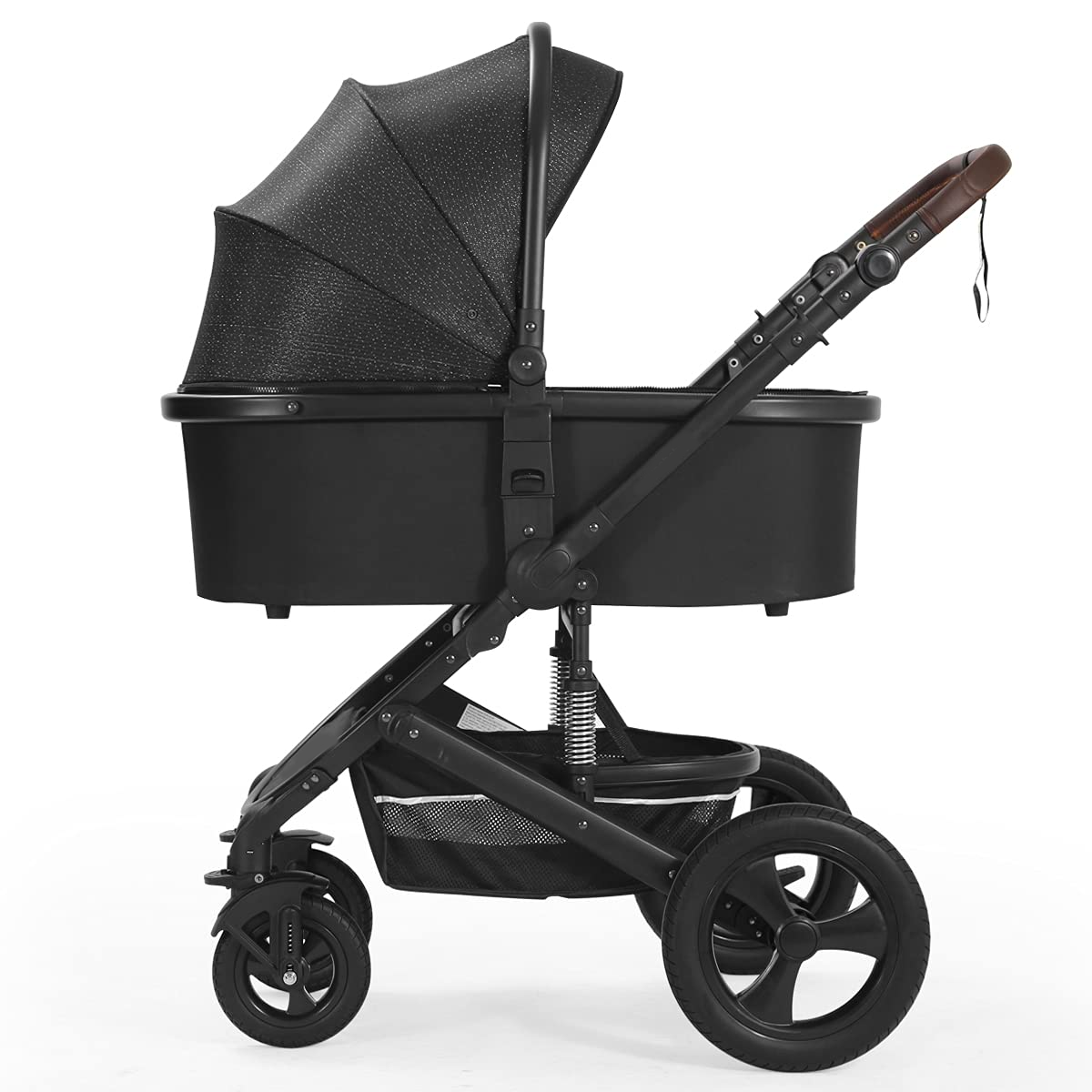 Newborn Infant Toddler Baby Stroller - Cynebaby 2 in 1 High Landscape Convertible Reversible Anti-Shock Bassinet Carriage Pram Stroller Add Cup Holder, Footmuff and Diaper Bag (Green)