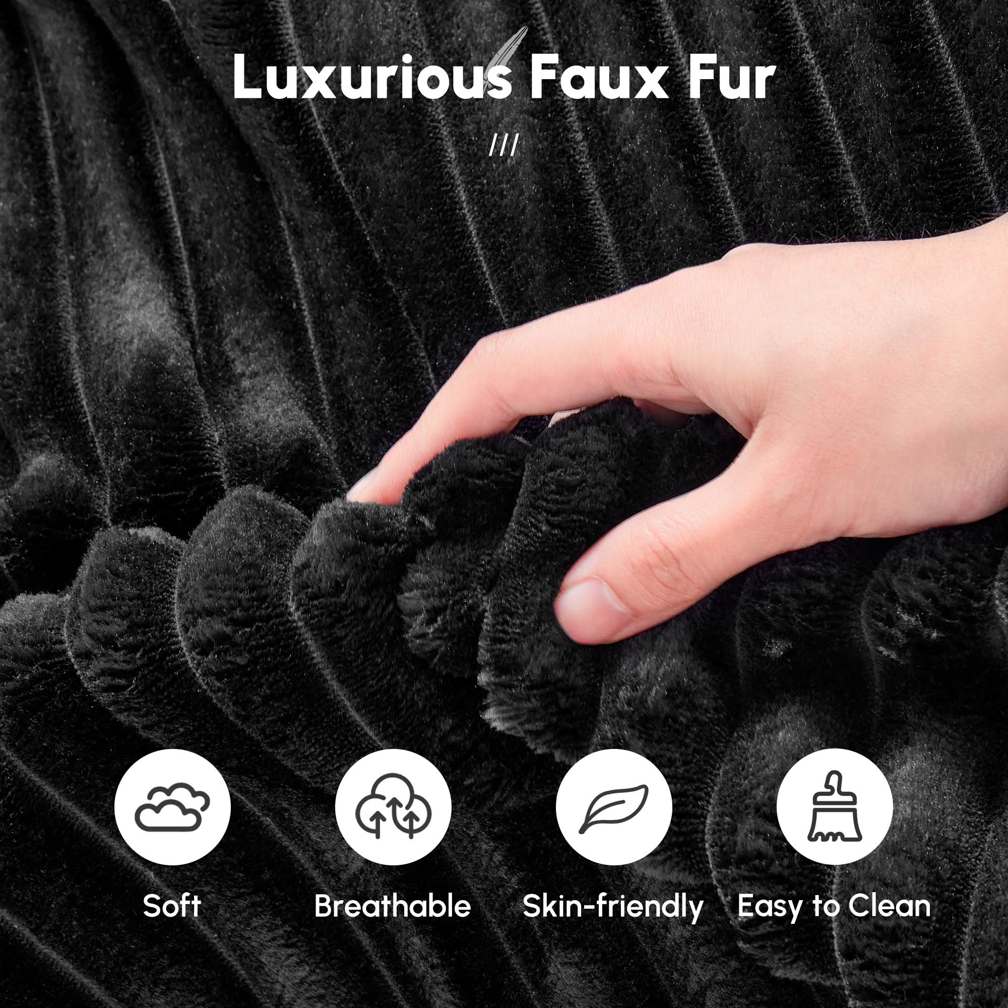 Ovios Boneless Chaise Lounge,Luxurious Faux Fur, No Assembly Required
