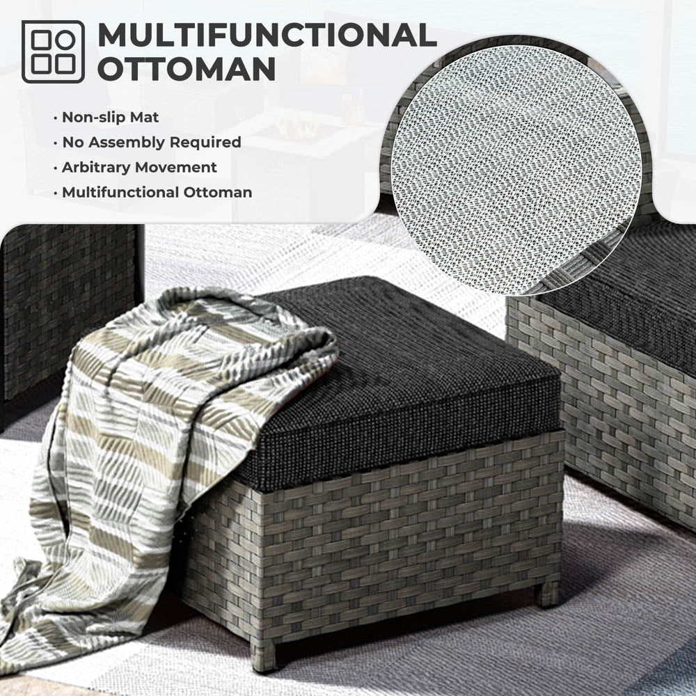 Ovios New Rimaru Series Patio Furniture Set 10-Piece include 42
