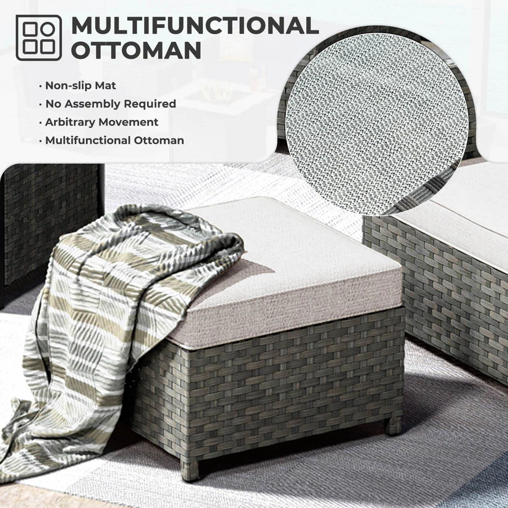 Ovios New Rimaru Series Patio Furniture Set 13-Piece include 42