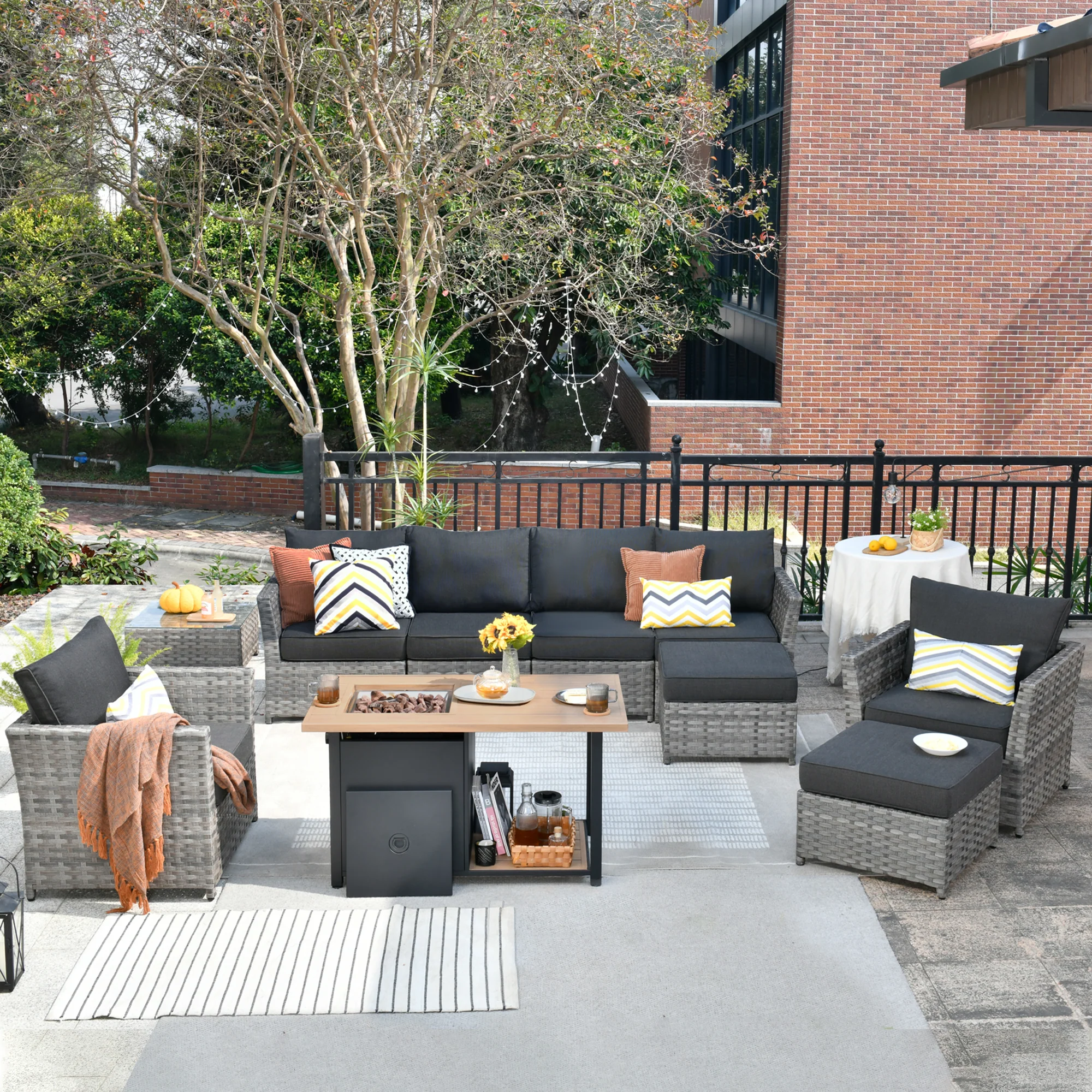 Ovios Patio Furniture Set 10-Piece include 42