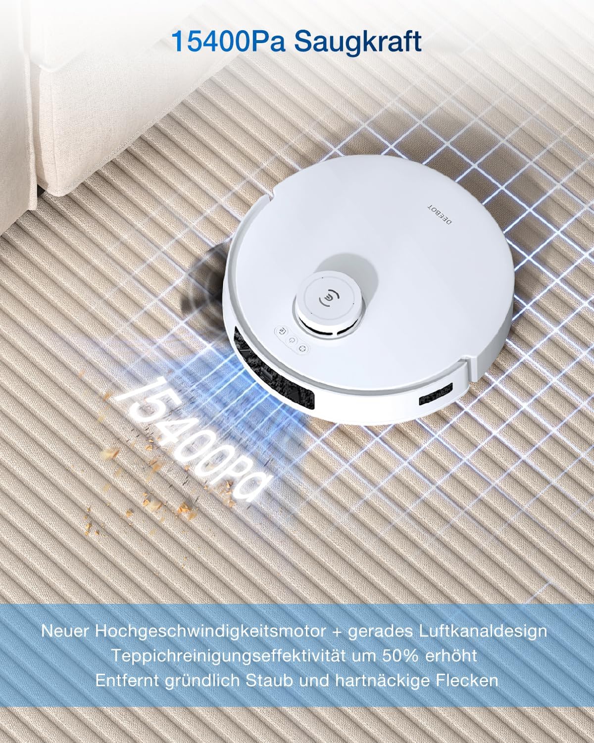 ECOVACS DEEBOT X11 PRO Omni Robot Vacuum Cleaner with Mop Function, 19500 Pa, OZMO Roller 2.0, ZeroTangle 3.0, TruEdge 3.0, Climbing Max 4 cm Height, Extending Mop, All-in-One Omni Station